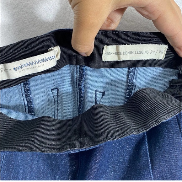 EUC Anthropologie Pilcro Skinny Jeans 25 Dark Blue High Rise WORN ONCE - Picture 4 of 9